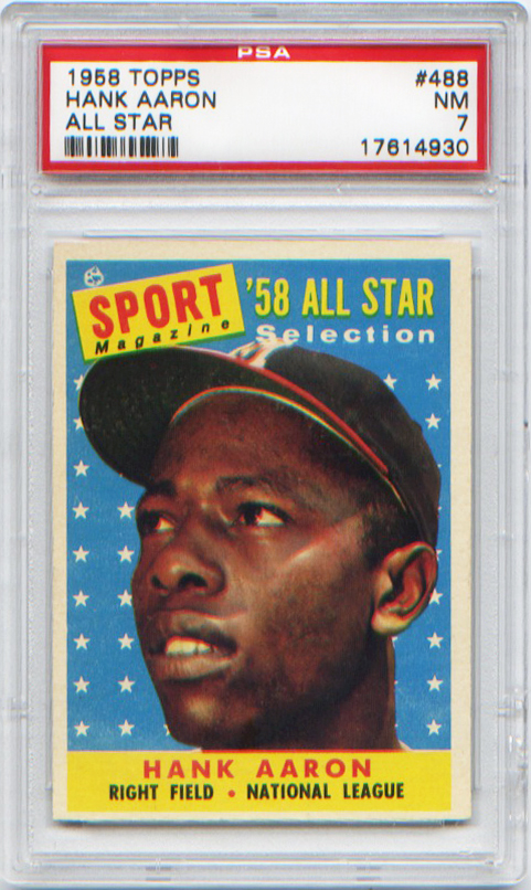 1958 Topps #488 Hank Aaron AS PSA 7 product photo